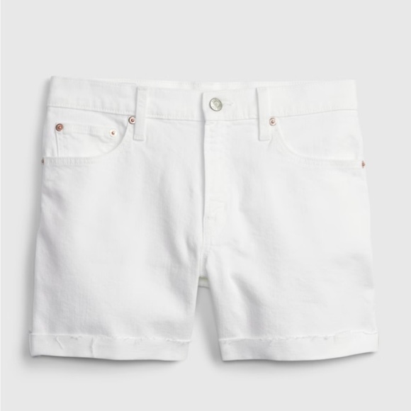 5" Mid Rise Girlfriend Denim Shorts - Picture 4 of 10